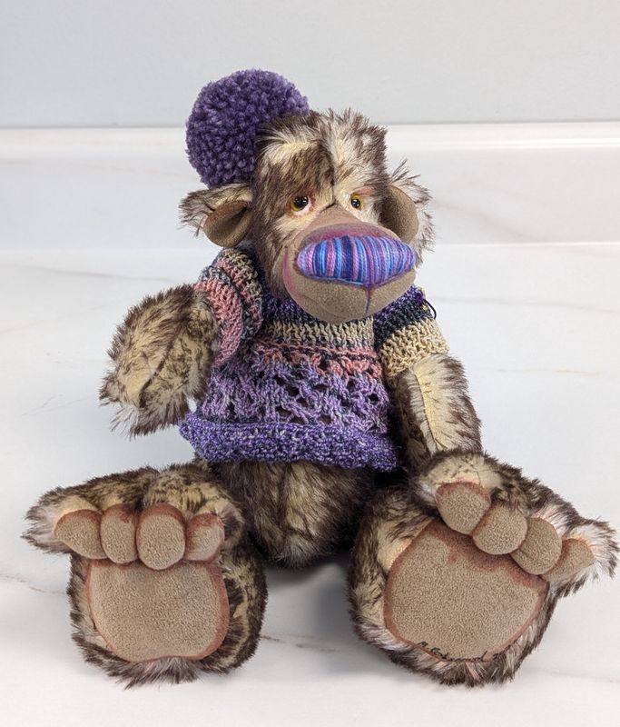 Amethyst Jelly Bear Art Doll