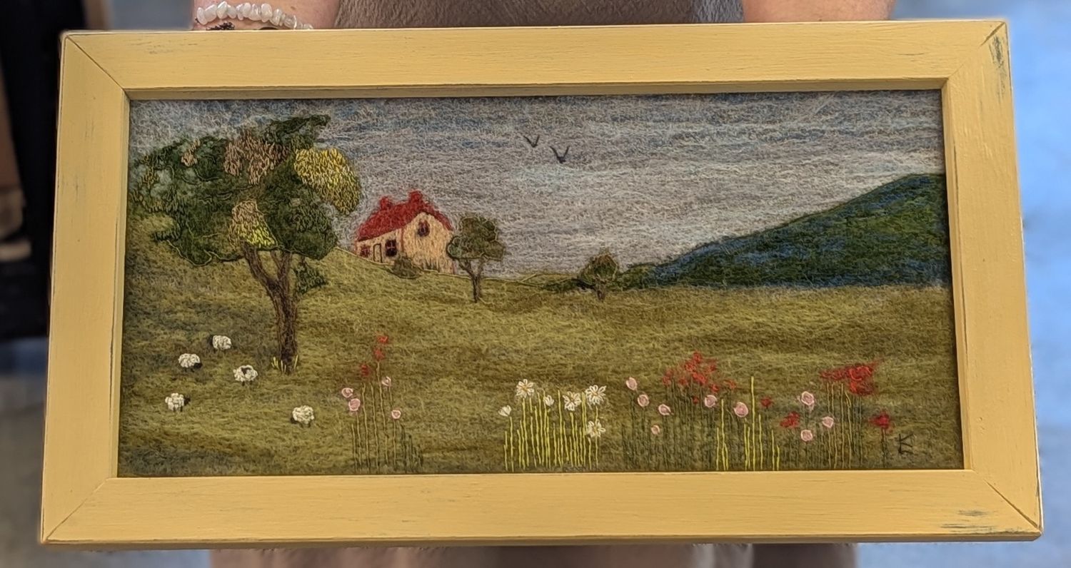 Hillside Farm Felted Frame