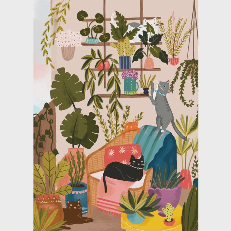 Balcony Cats 1000 Piece Puzzle
