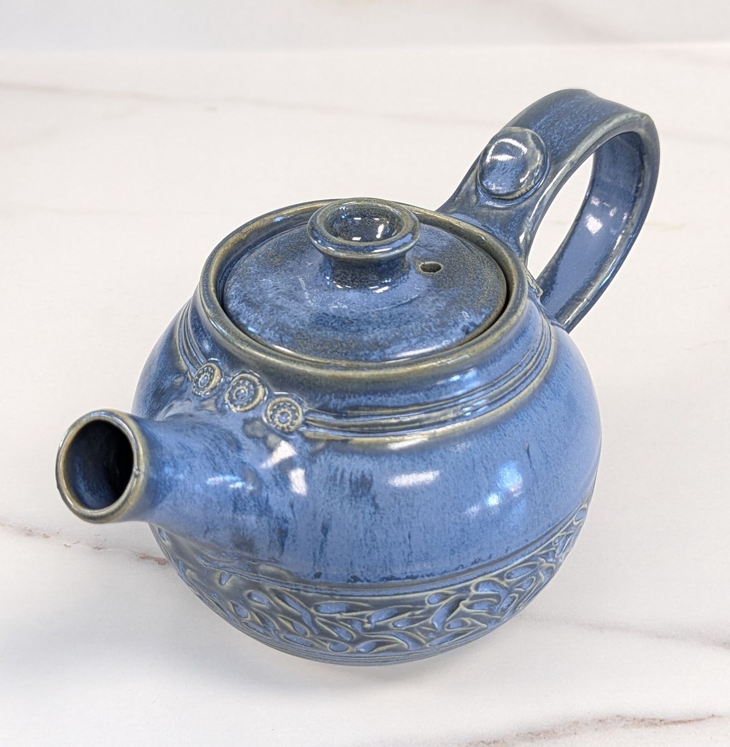 Large Powel River Blue Teapot