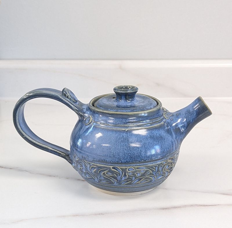 Large Powel River Blue Teapot