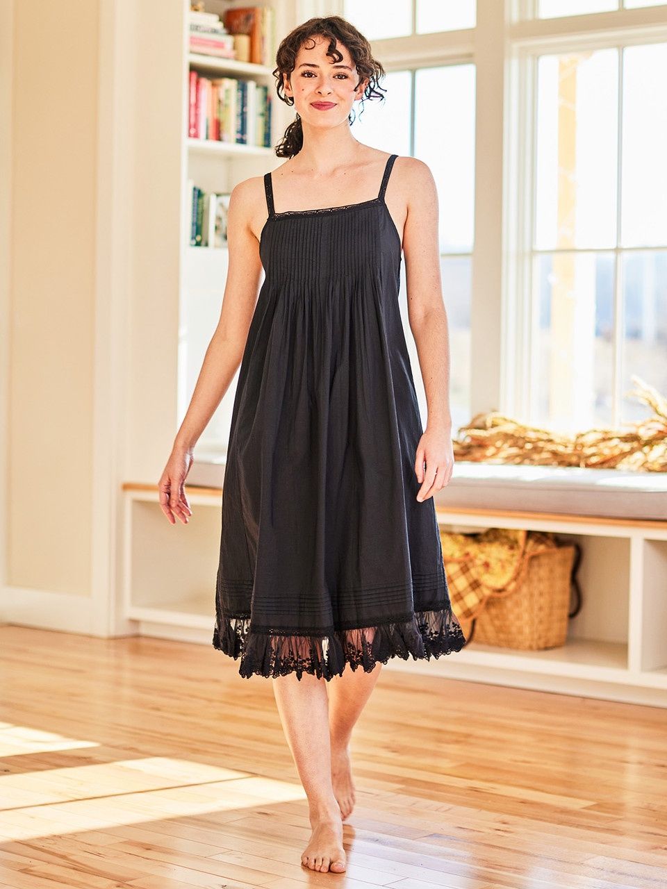 Esme Slip Nighty Black