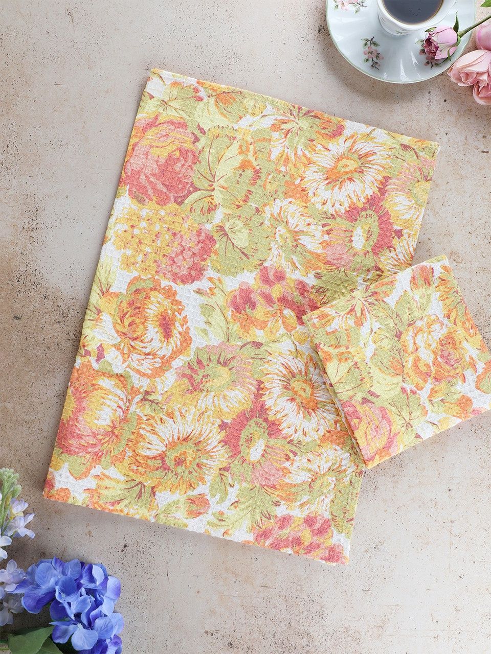 Spring Gathering Tea Towel Set of 2 - Sorbet