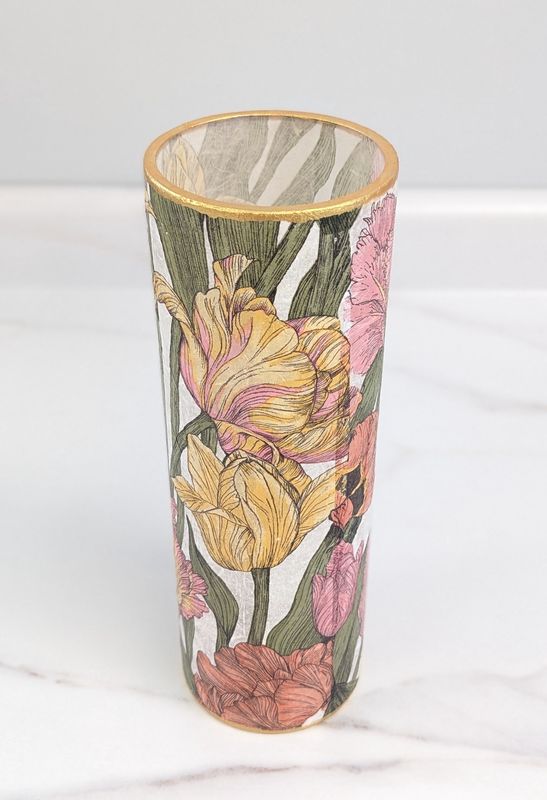 Tall Tulip Applique Vase