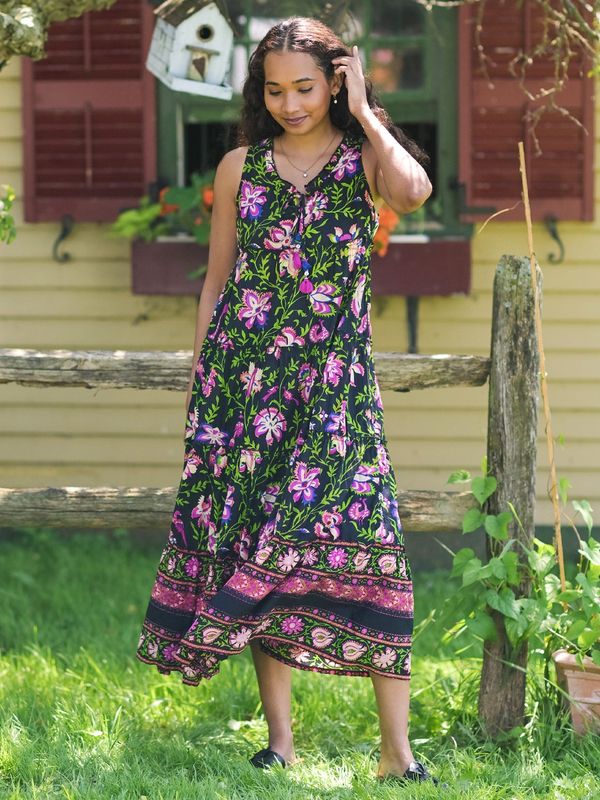 Kalamkari Dress - Black