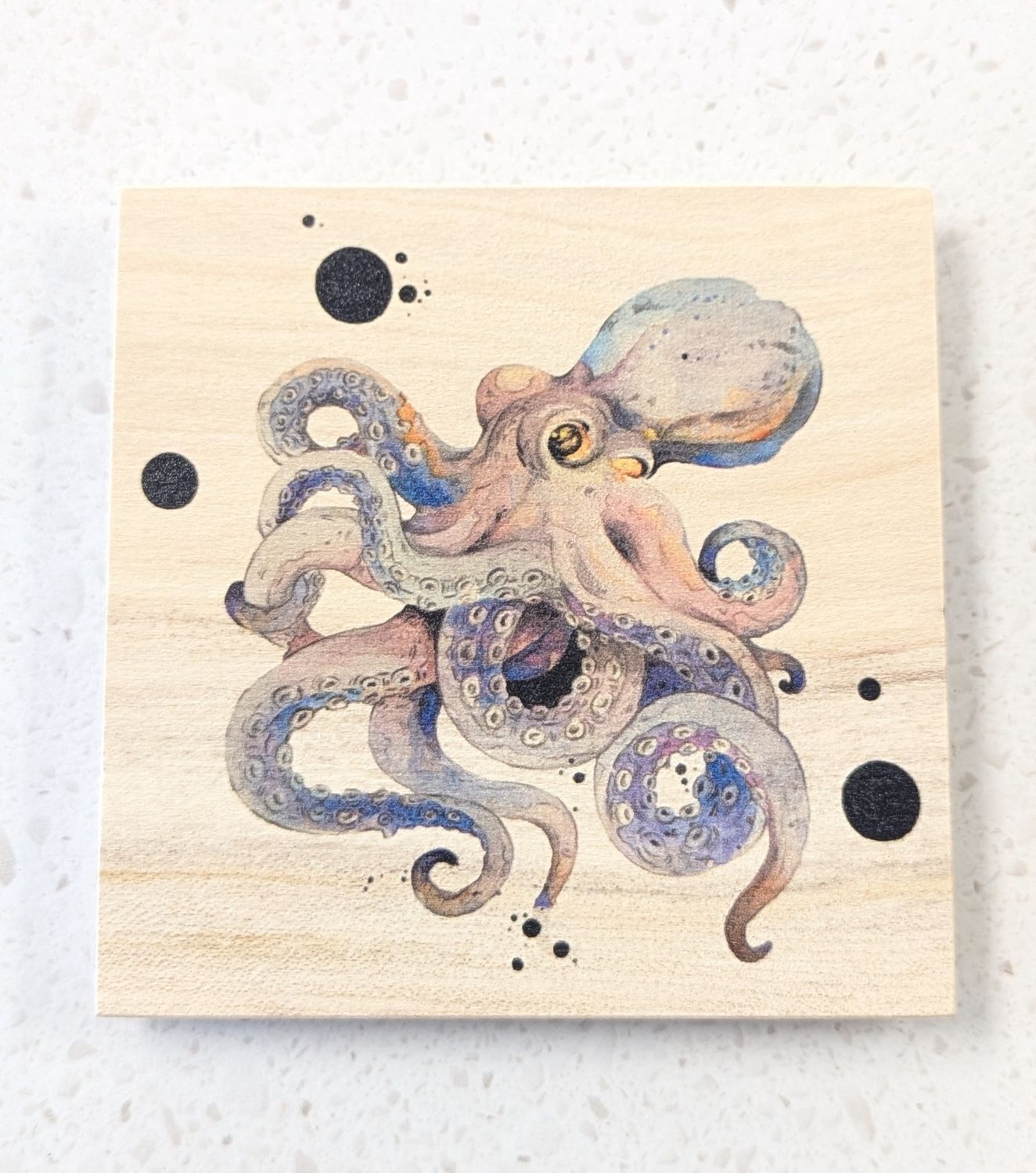 Octopus Wood Coaster