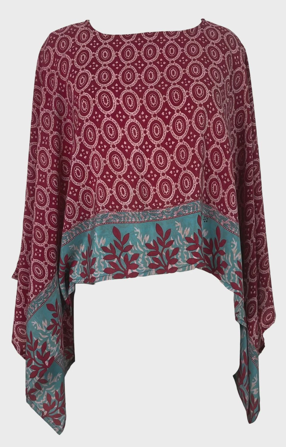 PRC8681 Avatar Pure Silk Capelet Poncho