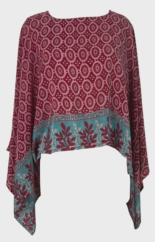 PRC8681 Avatar Pure Silk Capelet Poncho