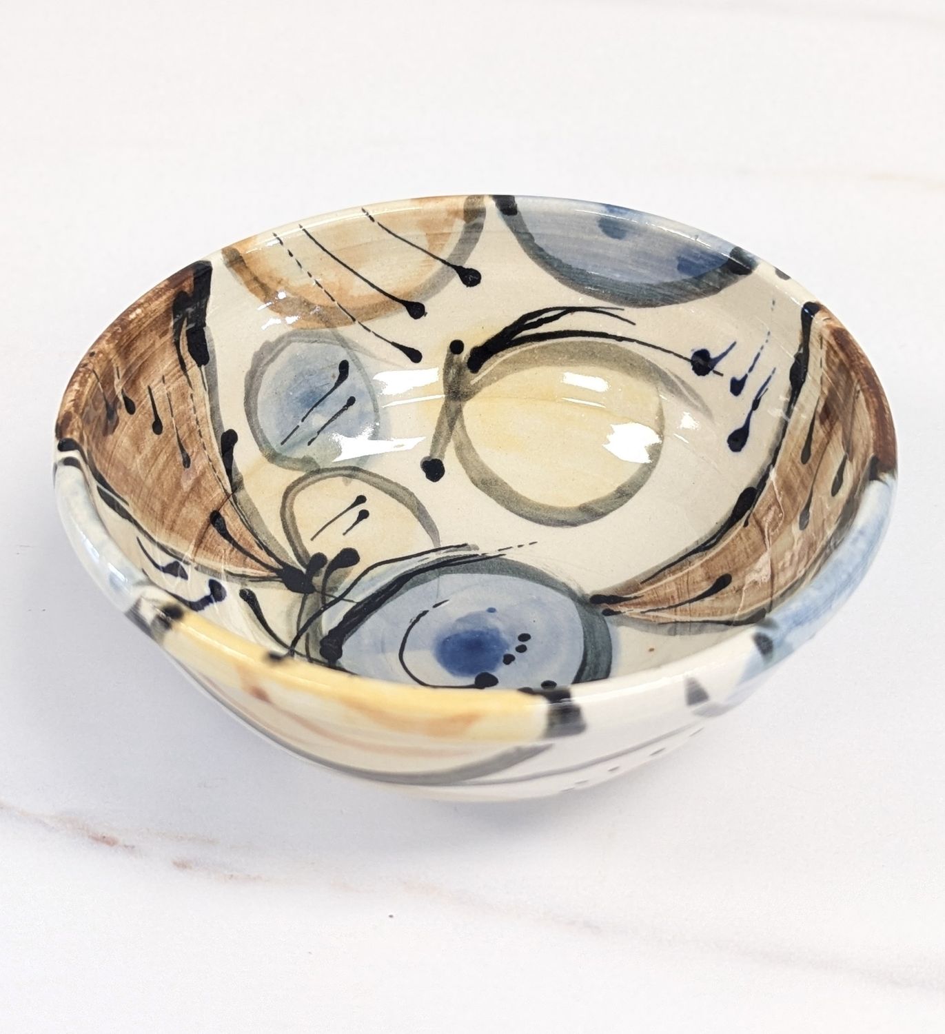 Small Blue Art Bowl