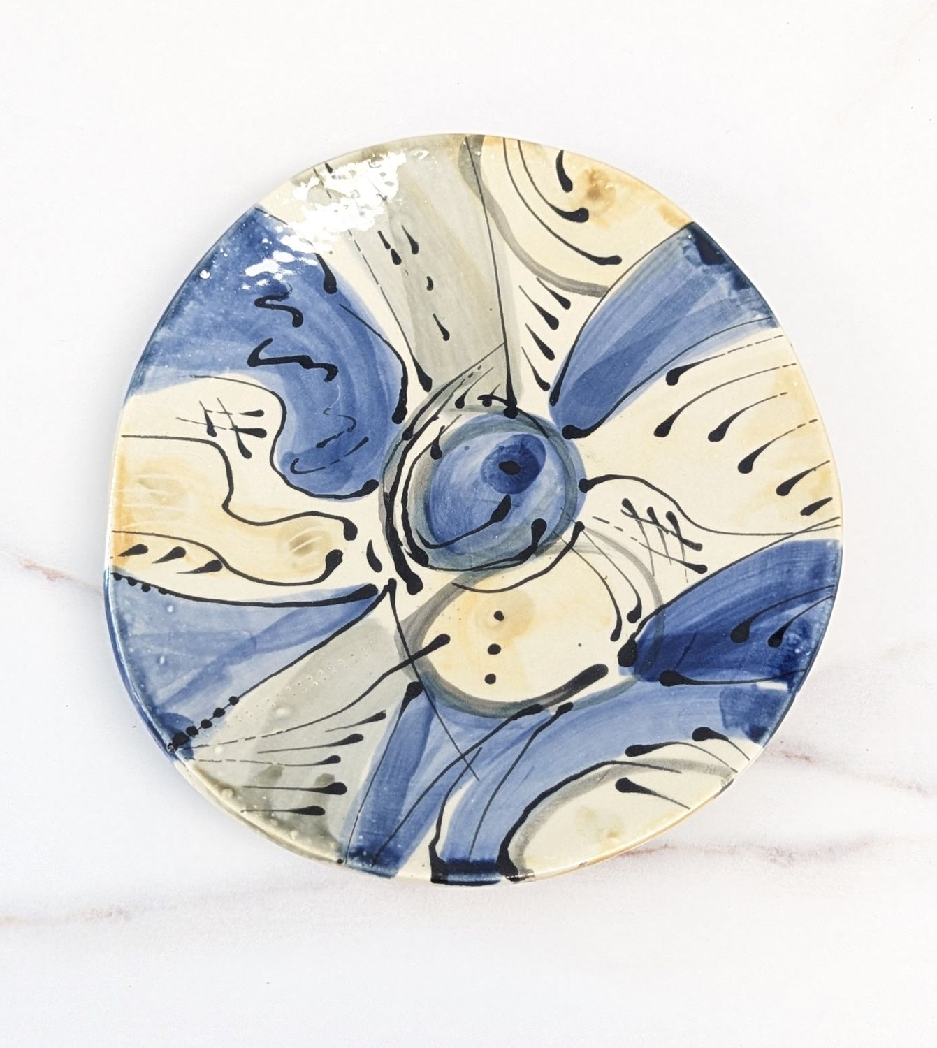Blue Art Plate