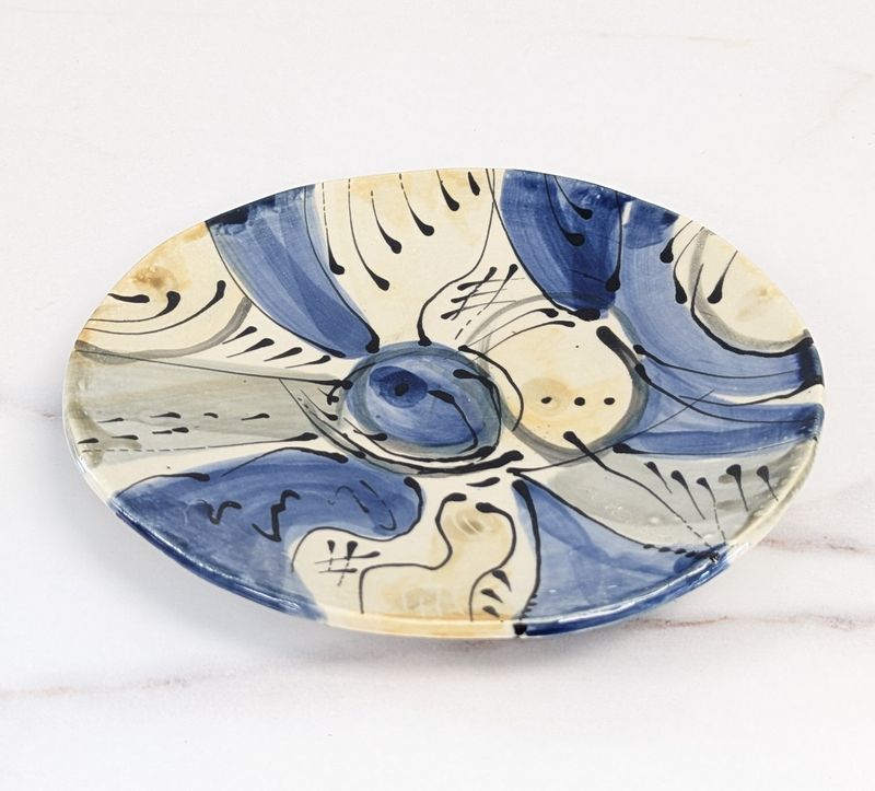 Blue Art Plate