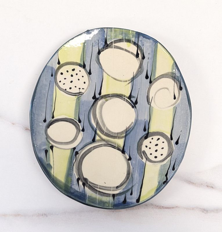 Green and Blue Art Plate