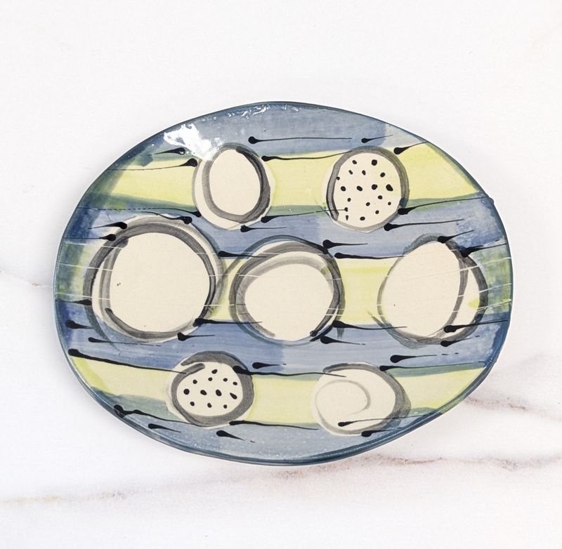 Green and Blue Art Plate