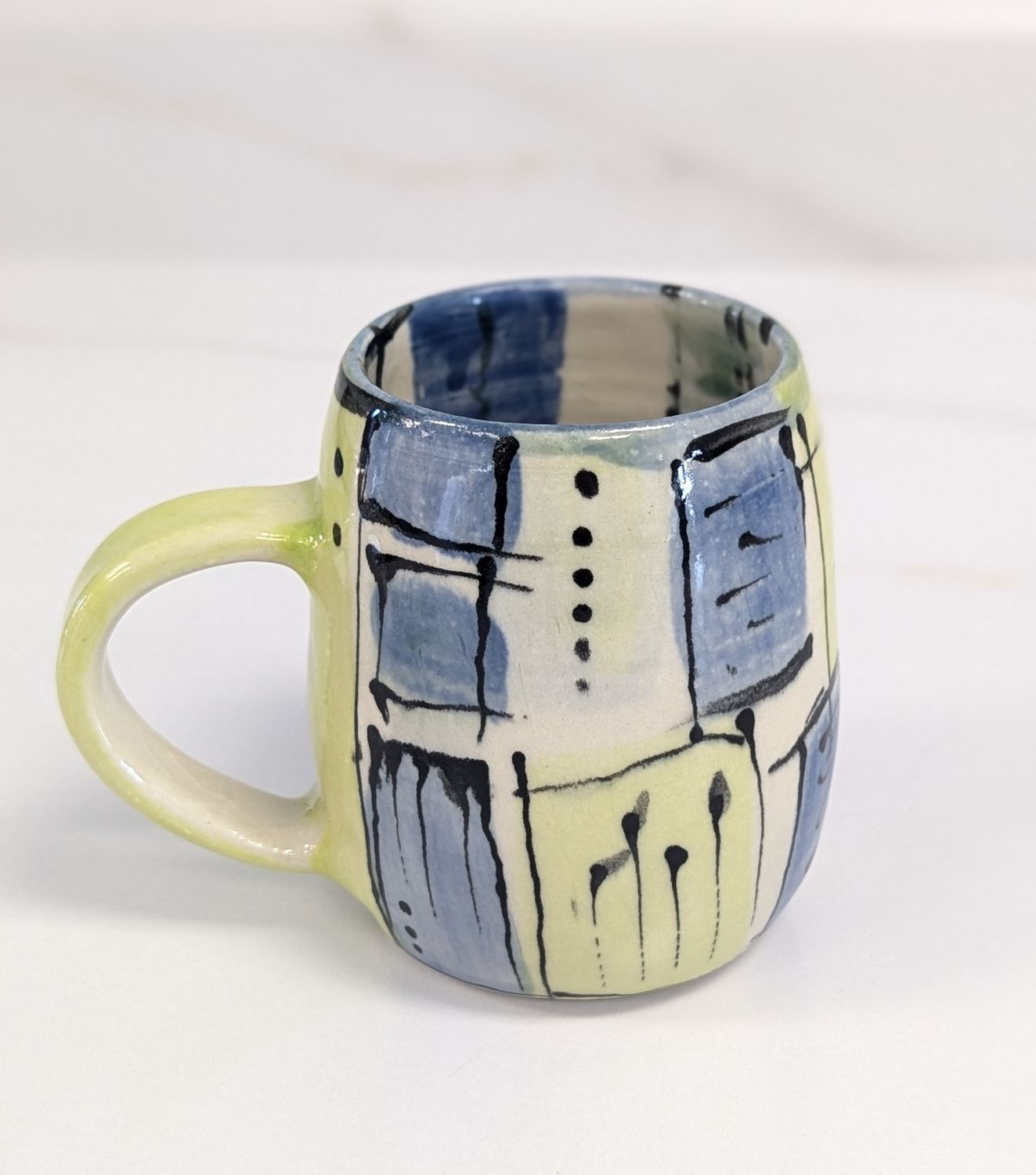 Blue and Green Art Mug