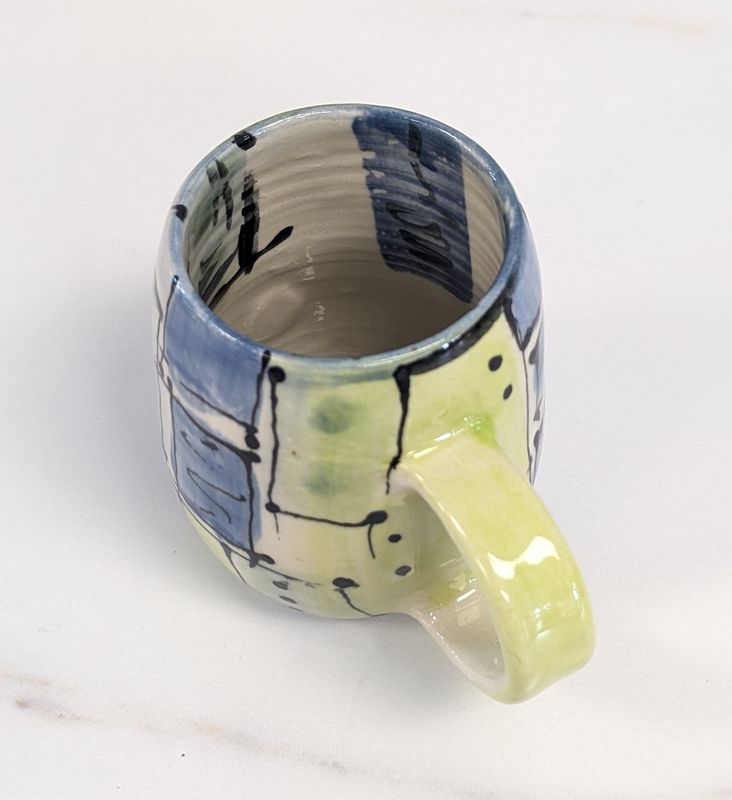 Blue and Green Art Mug