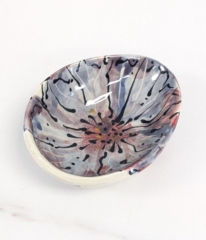 Purple Egg Shaped Art Bowl