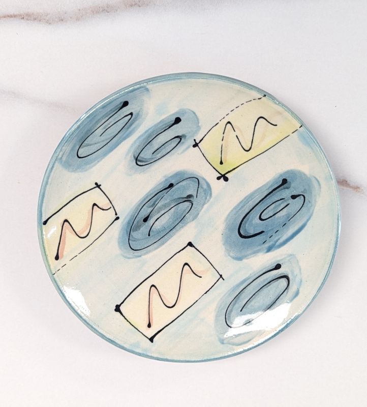 Small Blue Art Plate