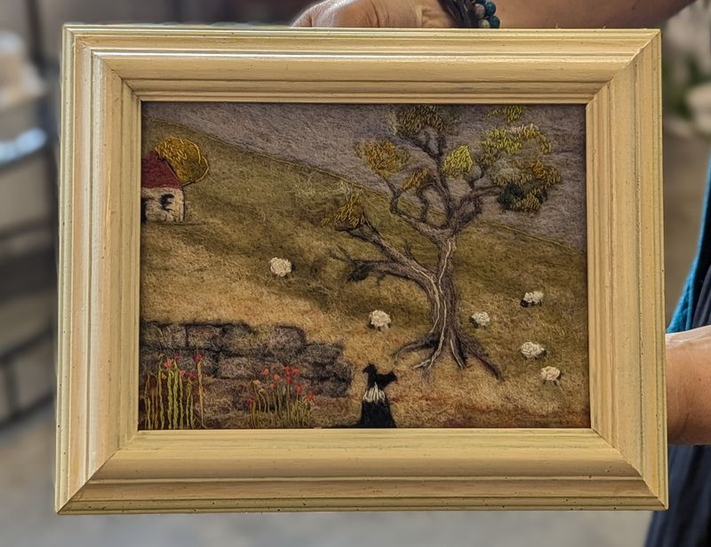 Watching the Flock Felted Frame