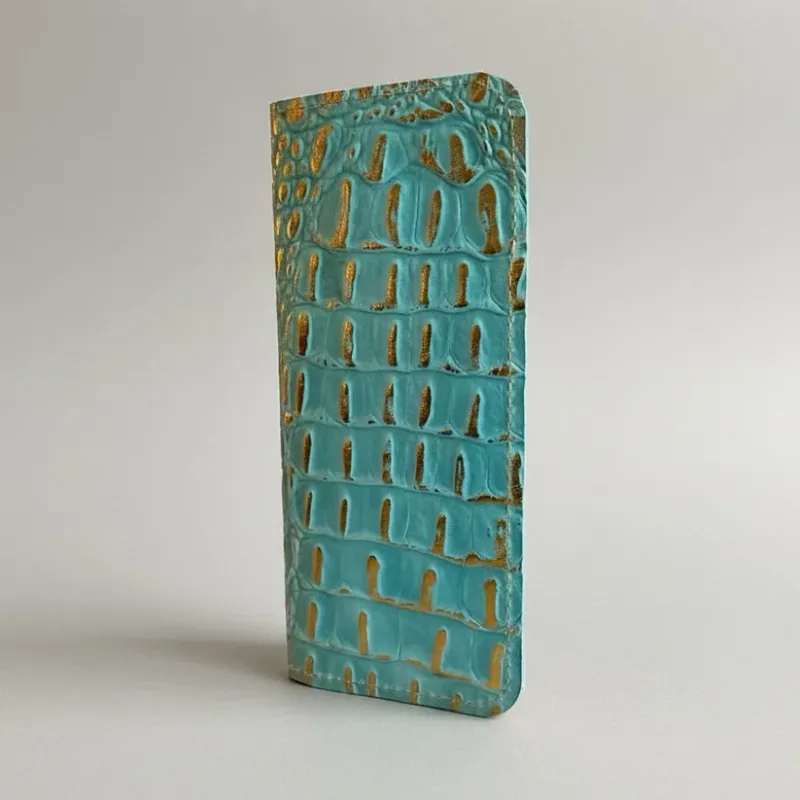 Tommy Wallet Gator Gilded Aqua