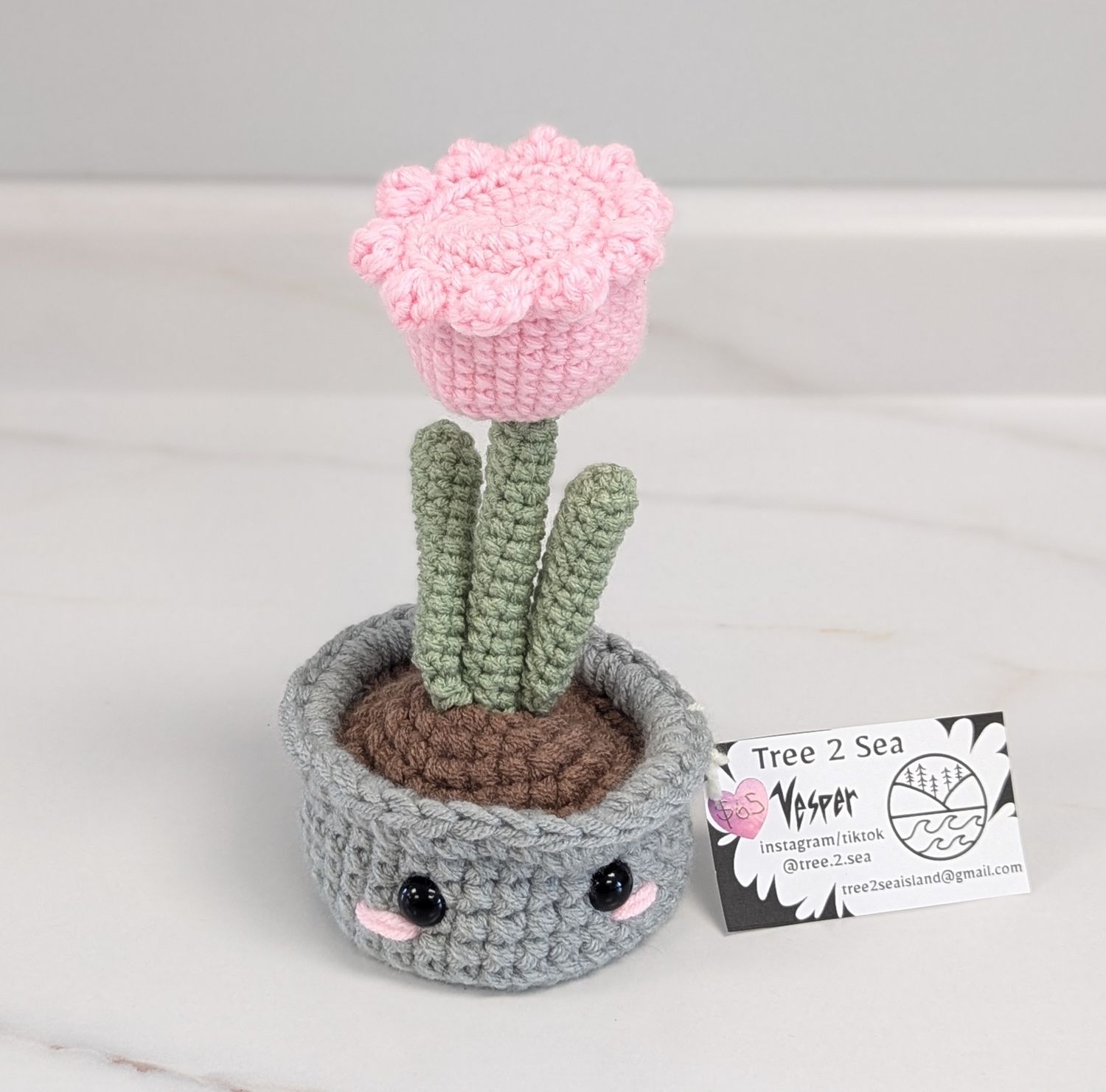 Light Pink Crochet Tulip