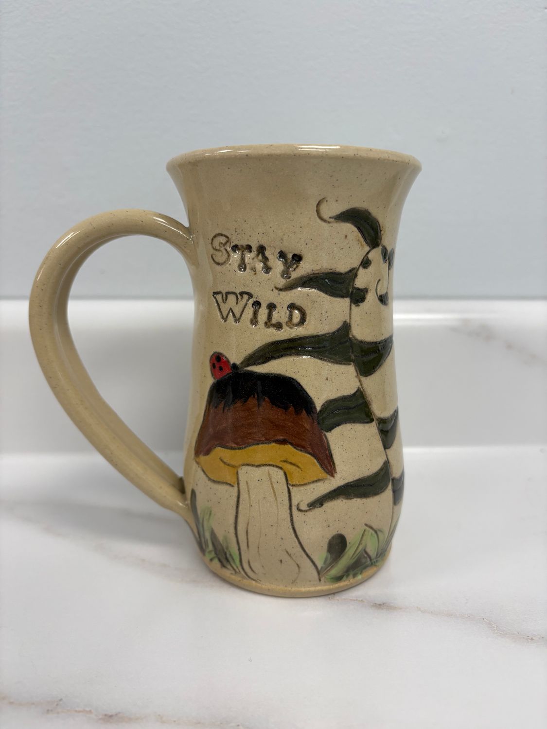 Stay Wild Mug - 1 Bolete mushroom &amp; Ladybug