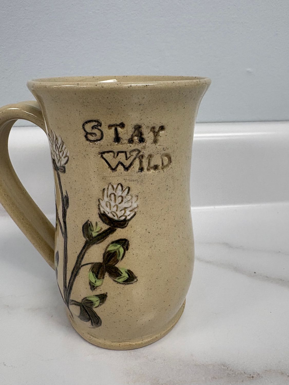 Stay Wild Mug - White Clover