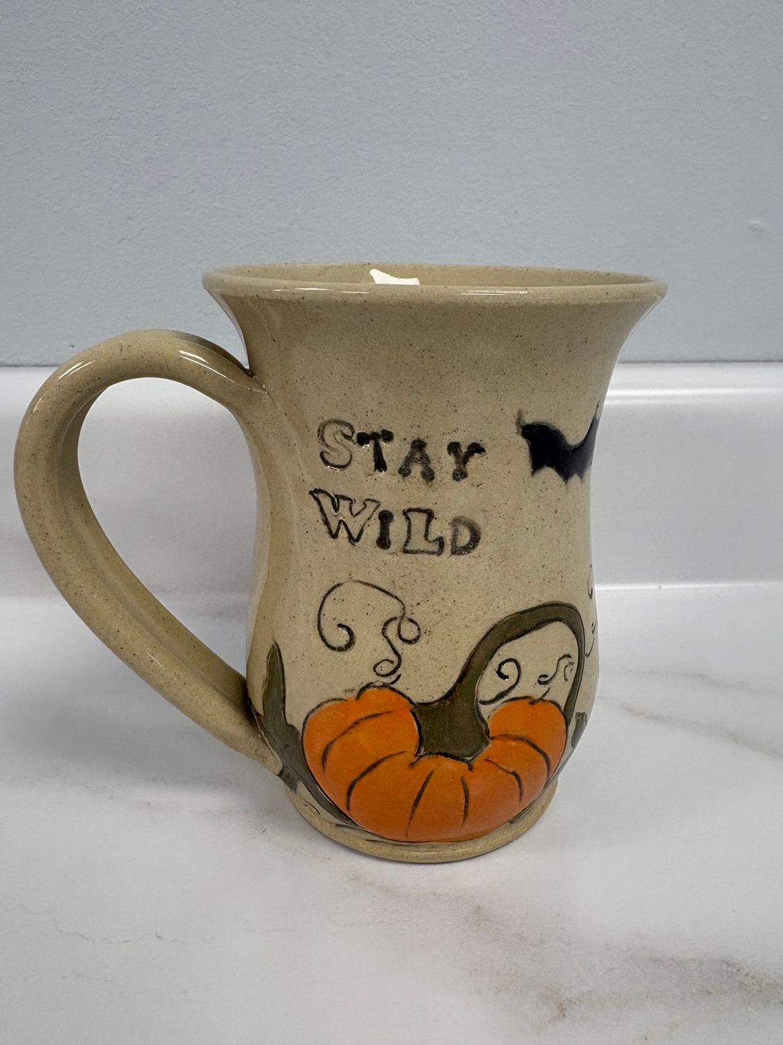 Stay Wild Mug- Pumpkin &amp; Bat