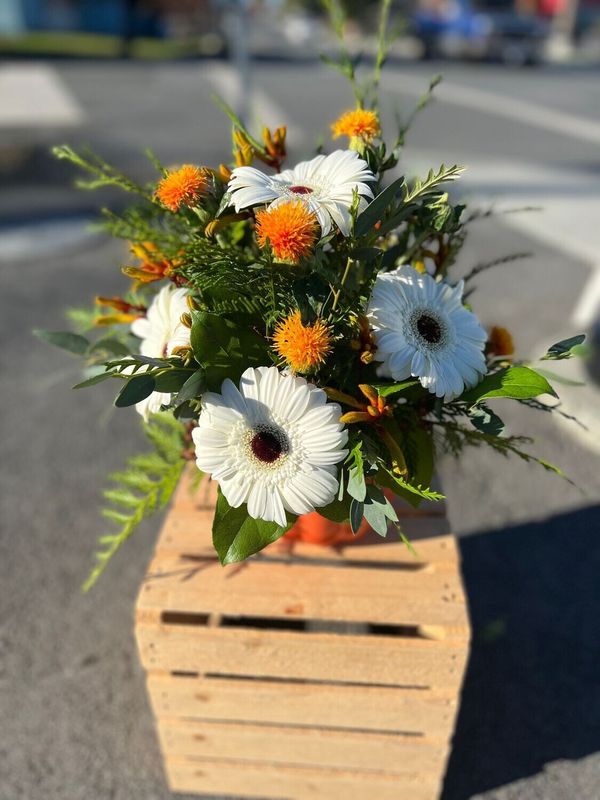 Pumpkin Container Arrangement