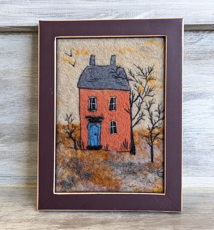 Winter Farmhouse Felted Frame
