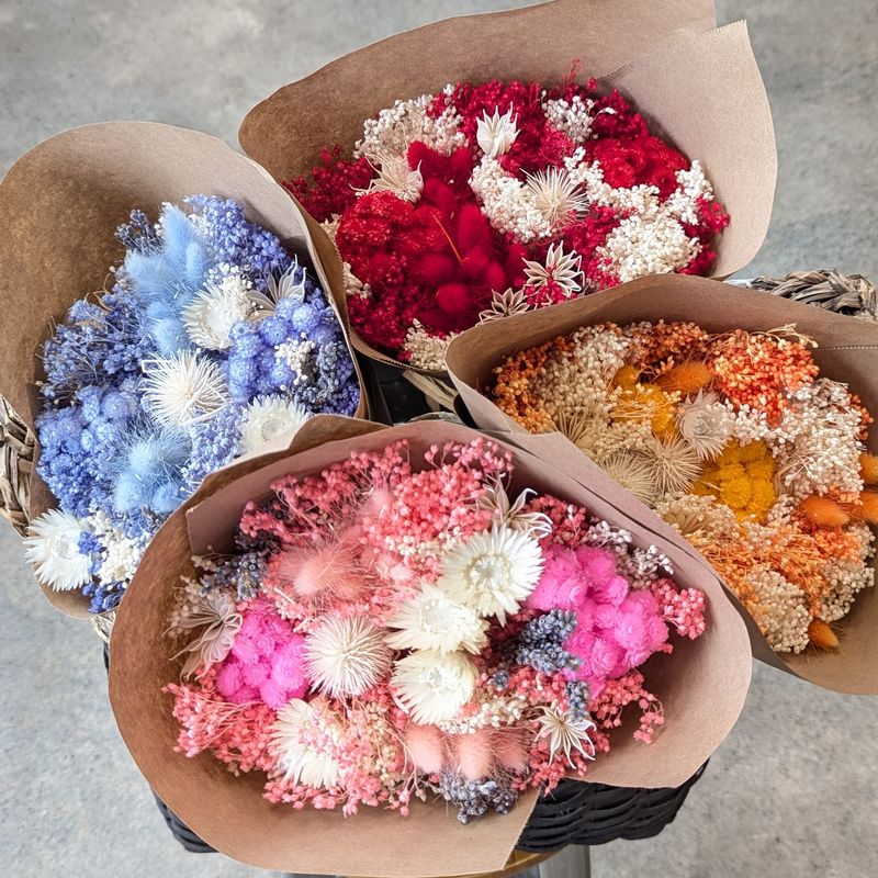 Colourful Preserved Flower Posy