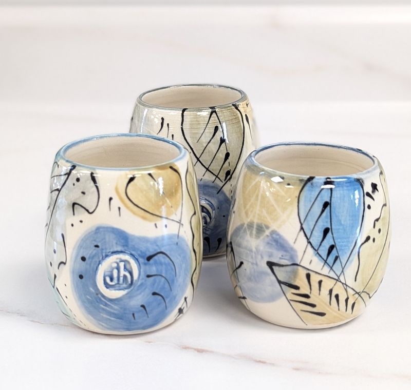 Painted Foliage Wine Cup