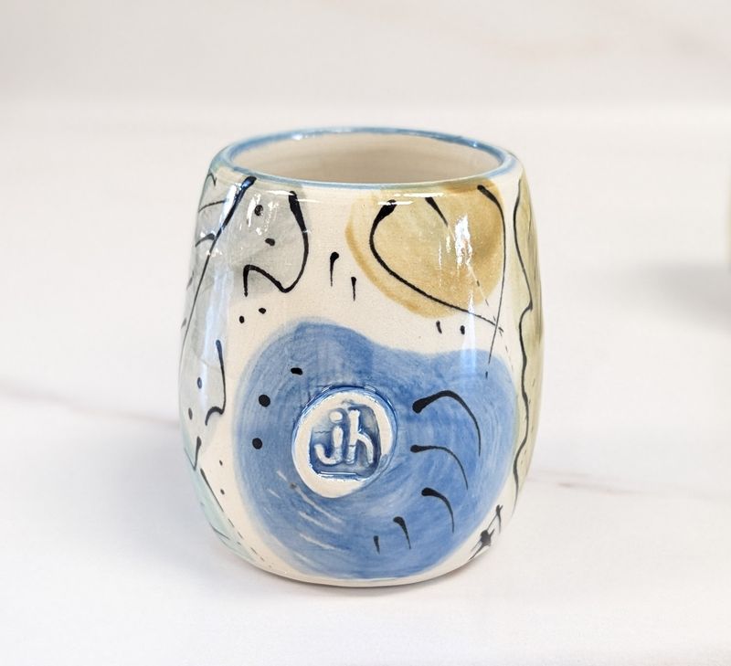 Painted Foliage Wine Cup