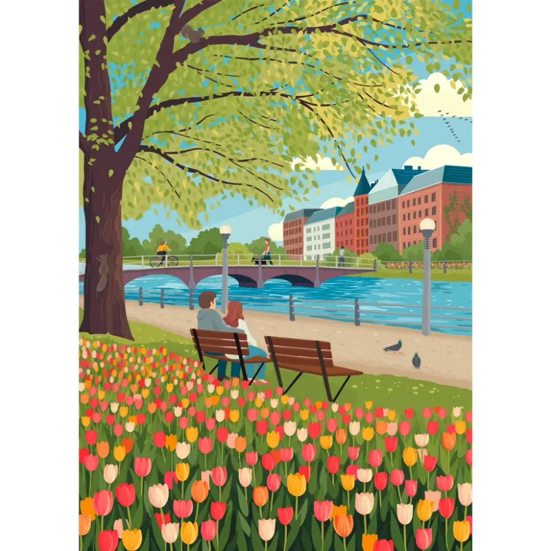 Tulip Season 500 Piece Puzzle