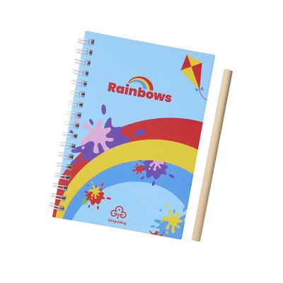 Rainbows notepad and pencil set