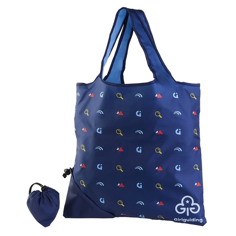 Girlguiding folding shopping bag with pouch