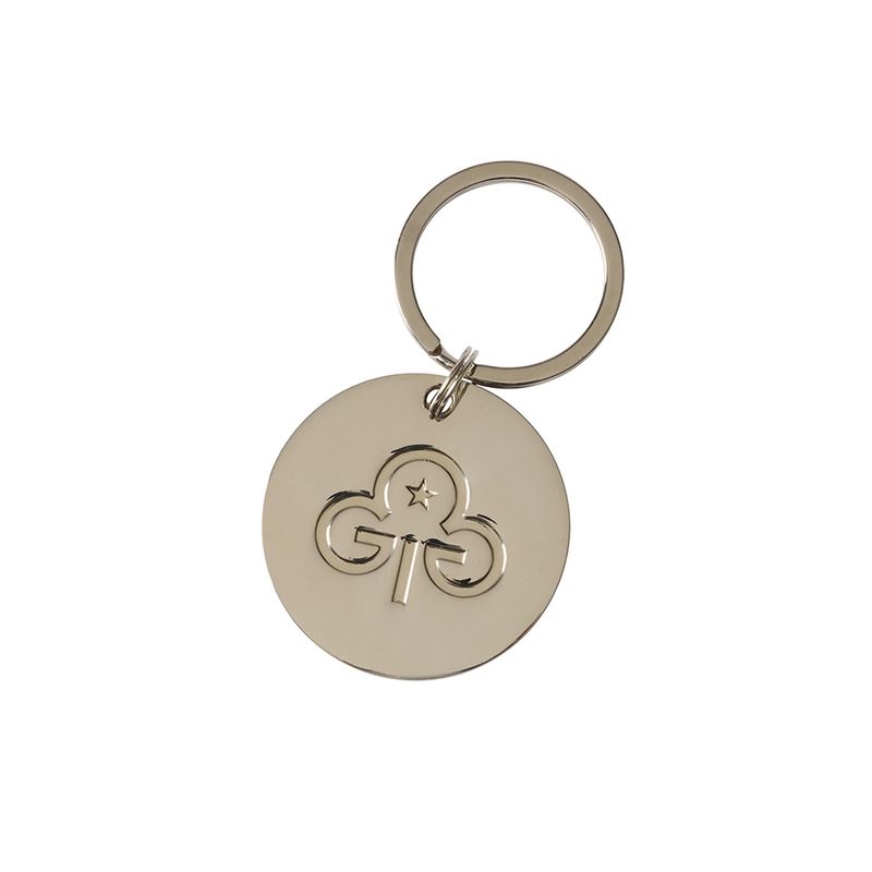 Girlguiding round metal keyring