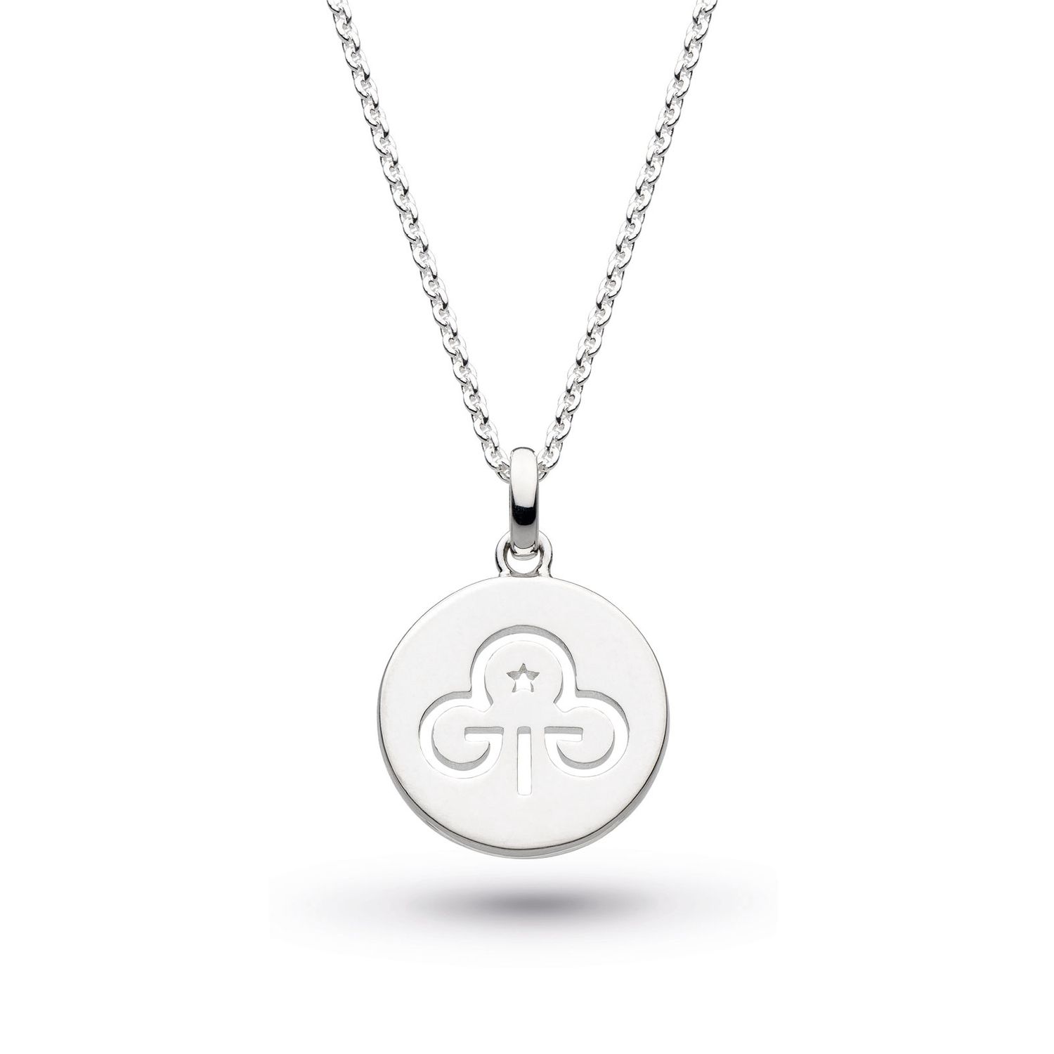 Trefoil silver necklace