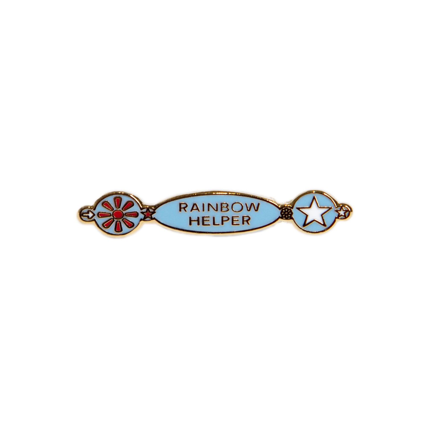 Rainbows helper metal badge