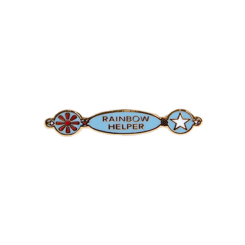 Rainbows helper metal badge