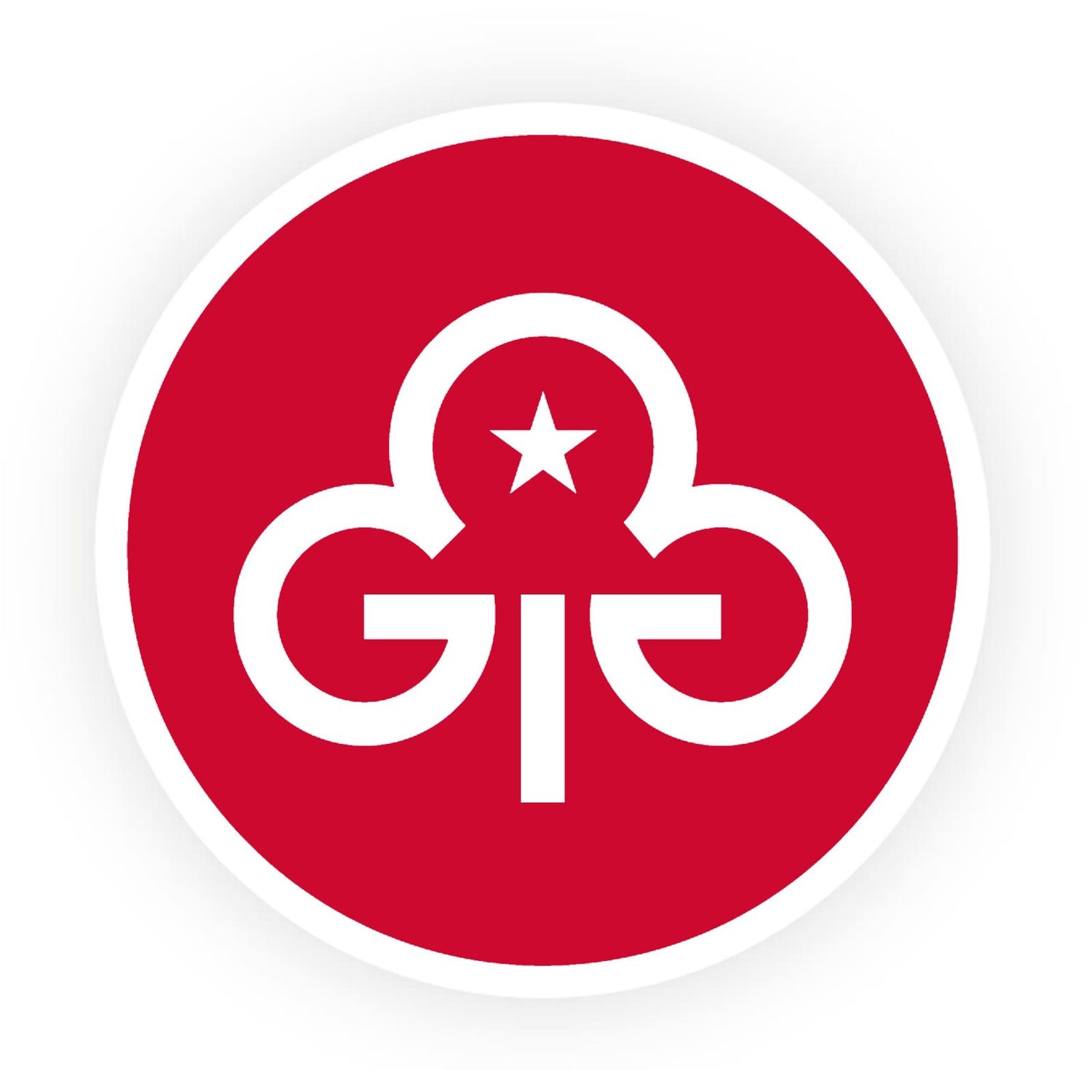 Trefoil guild trefoil woven badge