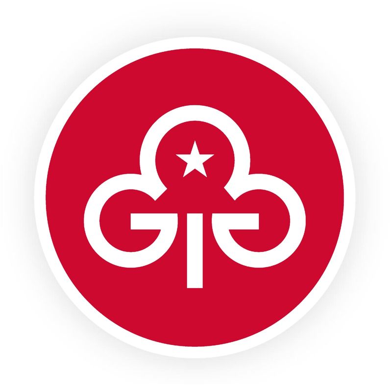 Trefoil guild trefoil woven badge