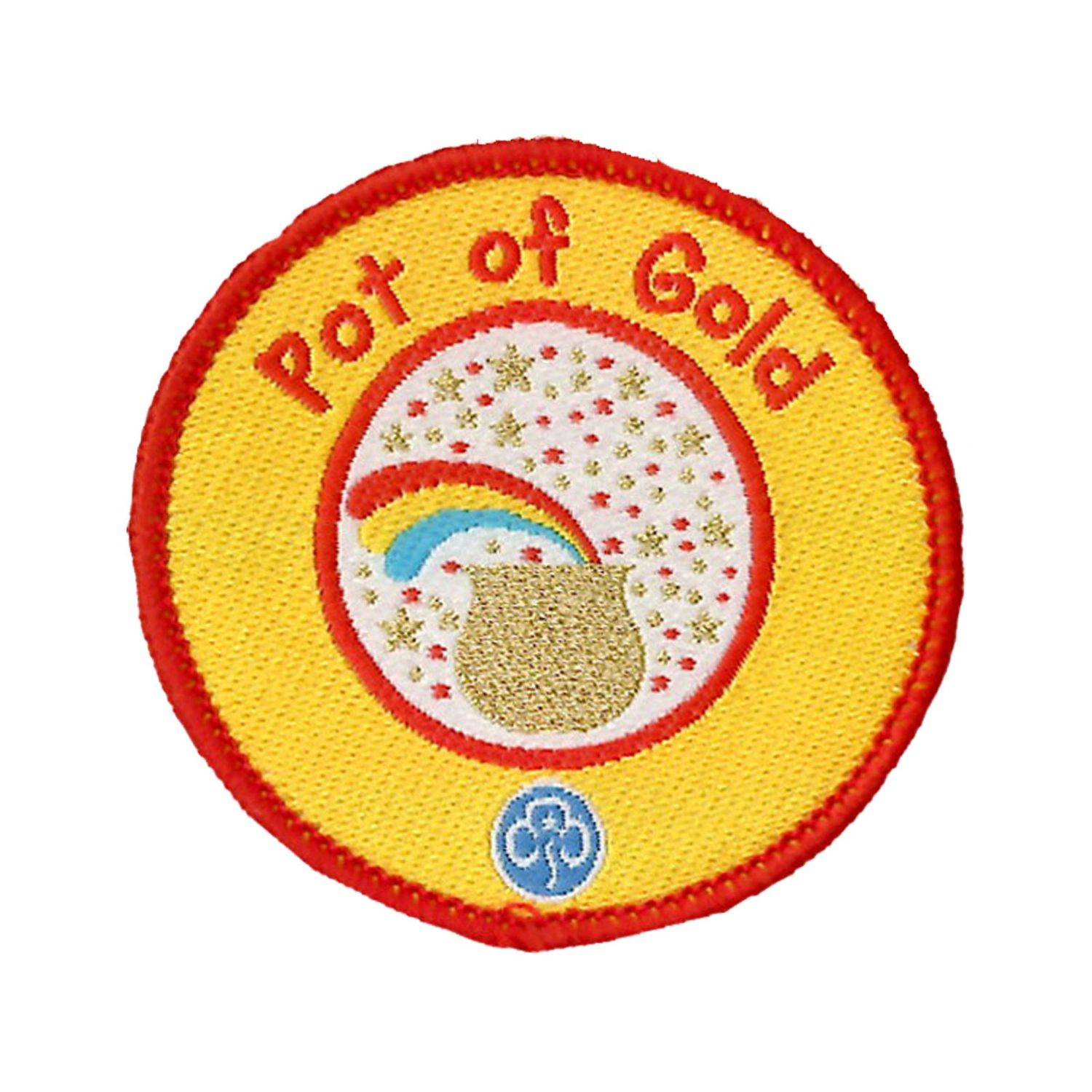 Rainbows pot of gold, Option: Woven badges (5 pack)
