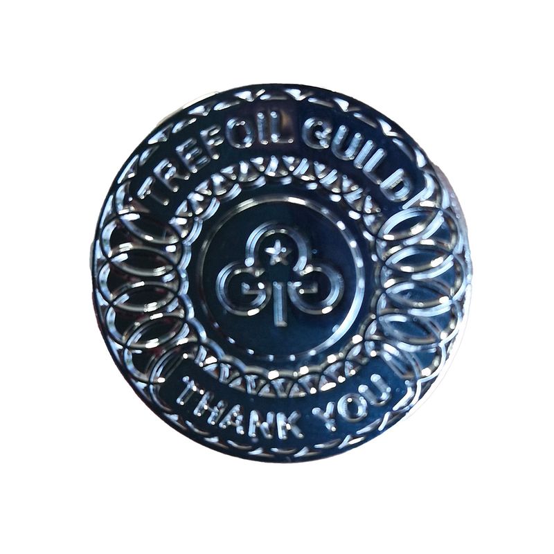 Trefoil guild thanks metal badge