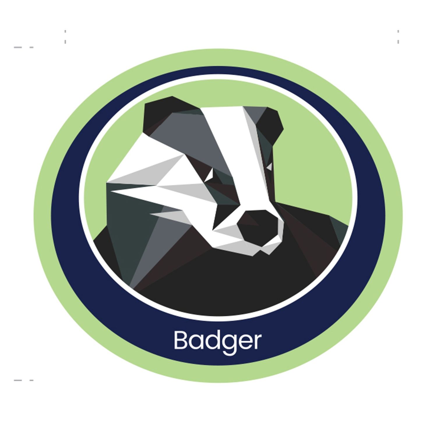 Woven emblem badges, Option: Badger
