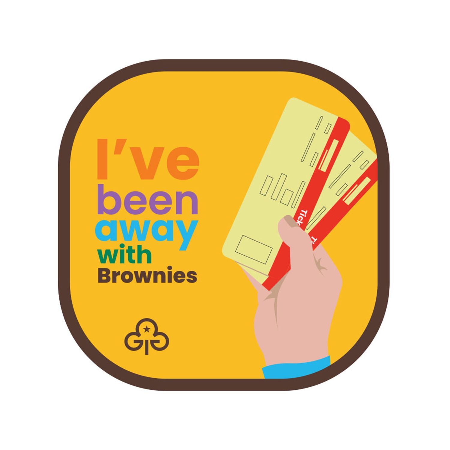 Brownies I&#39;ve been away woven badge