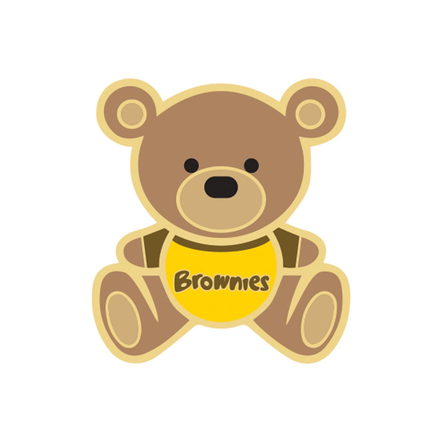 Brownies teddy pin badge