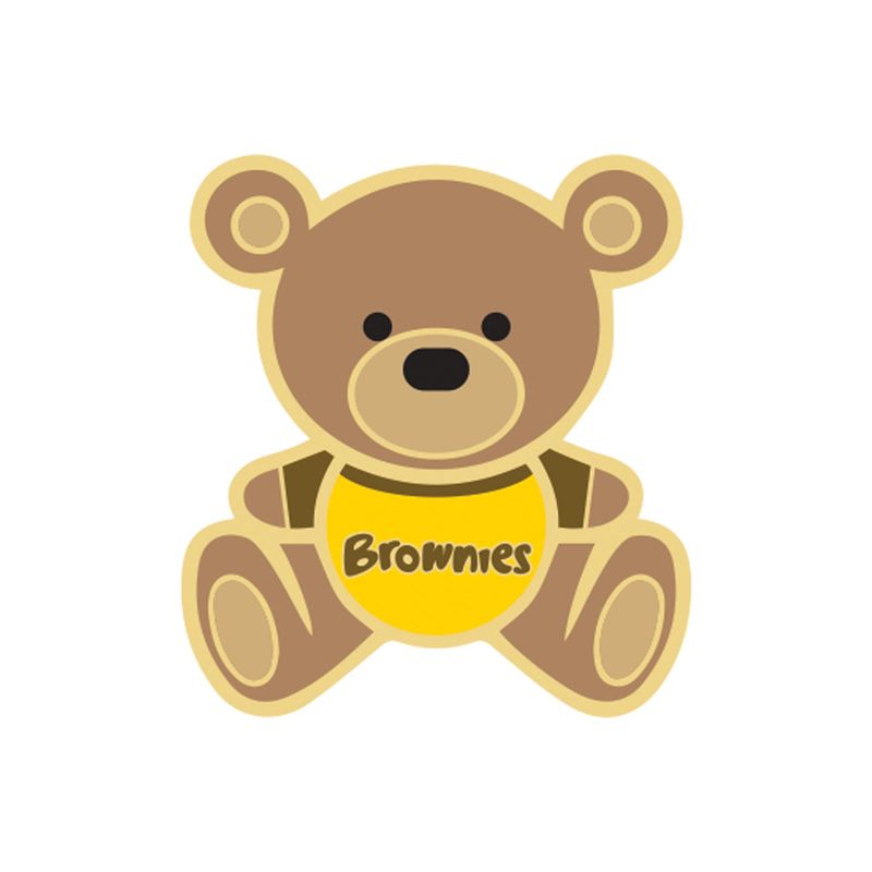 Brownies teddy pin badge