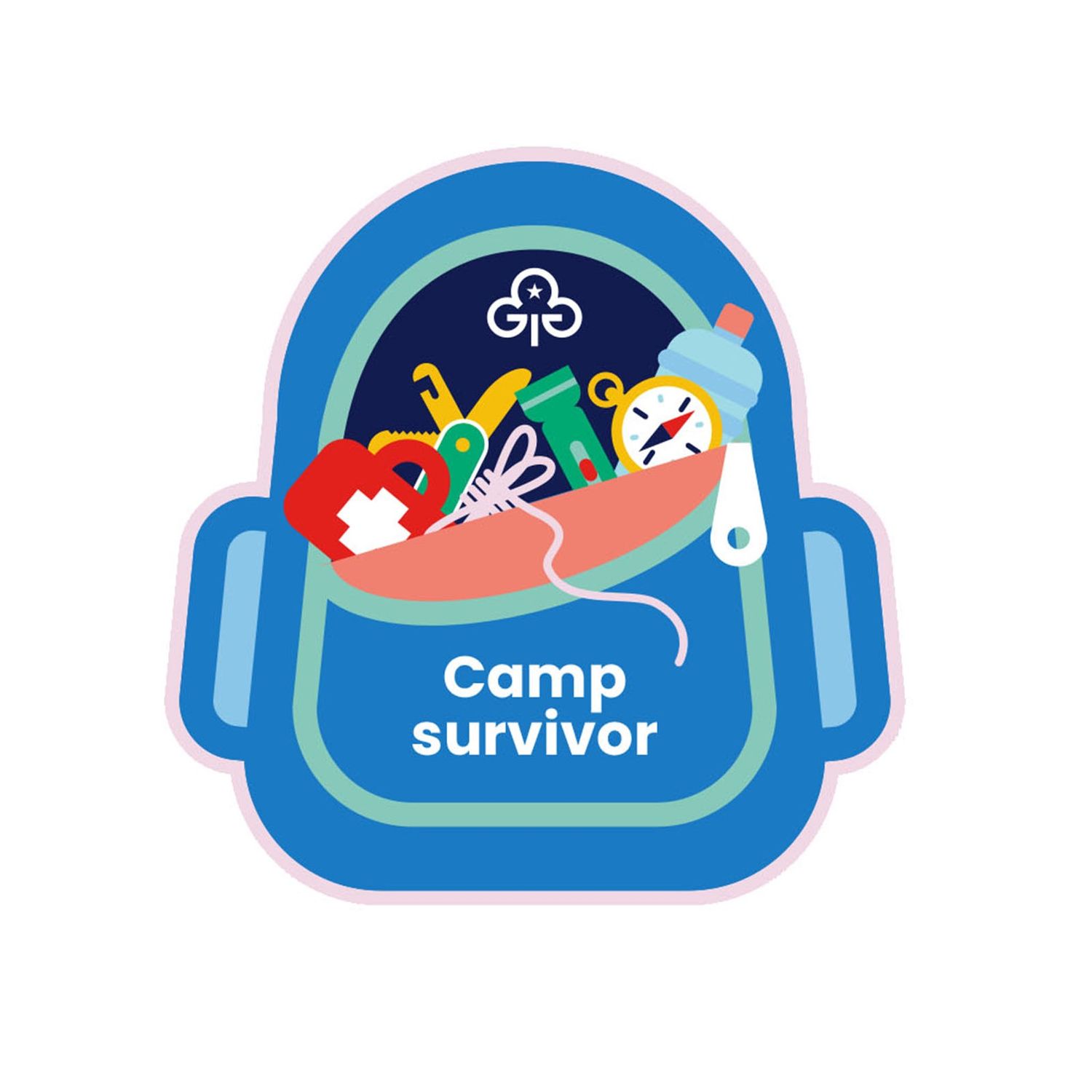 Camp survivor woven badge