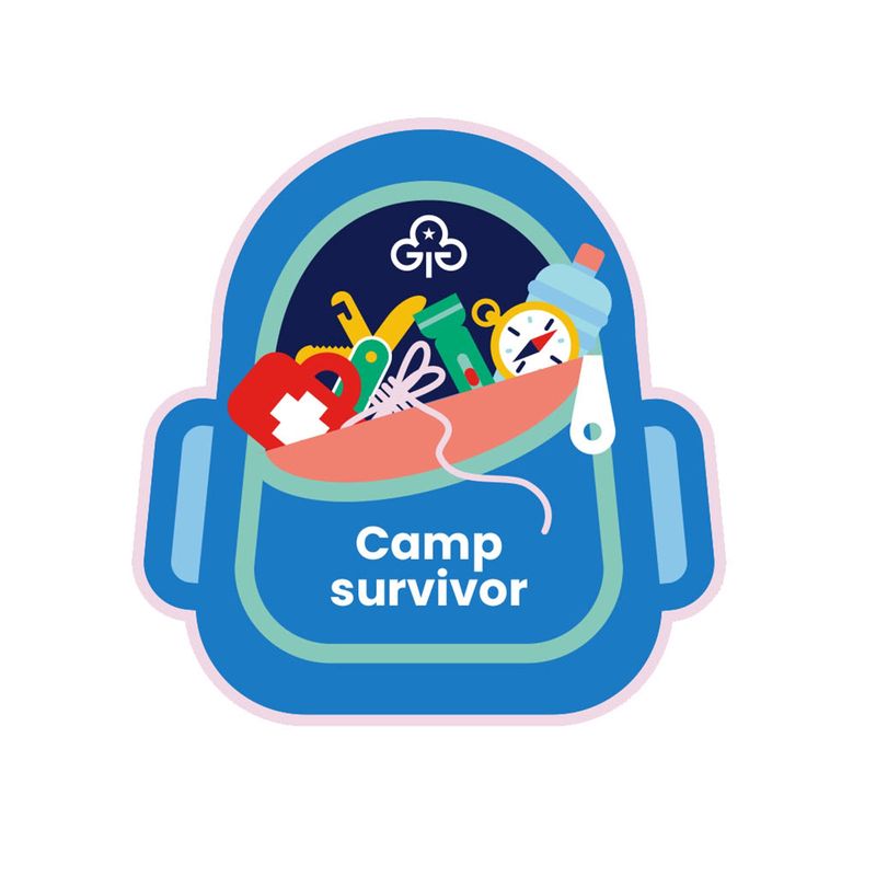 Camp survivor woven badge