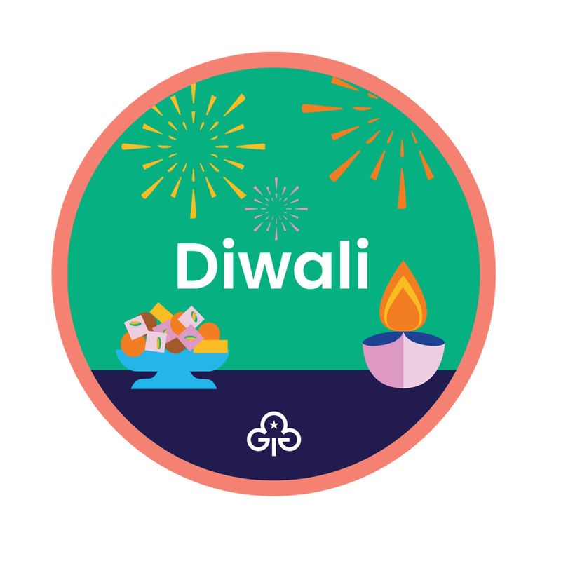Diwali holiday woven badge